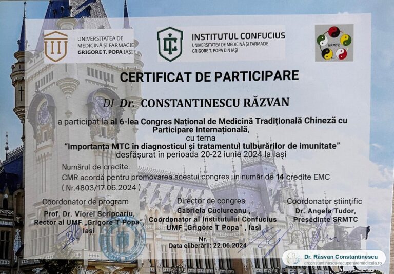 Congresul Național de Medicină Tradițională Chineză — Institutul Confucius · UMF „Grigore T. Popa" Iași, 2024