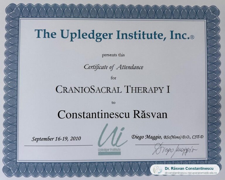 Terapie craniosacrală I — The Upledger Institute, 2010